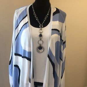 Chico’s NWT Geode Swirl Tie Front cardigan sweater